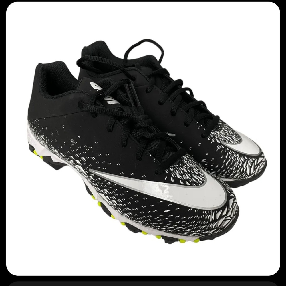 Nike Boys Vapor Shark 2 833388-001 Black White Football Cleats Shoes Sz 4Y